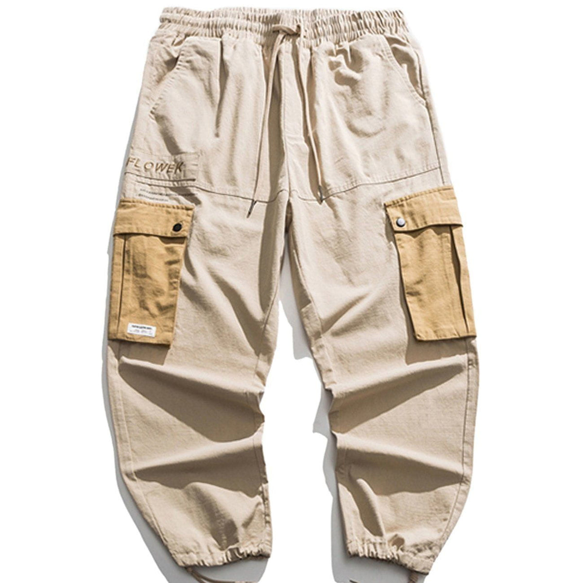 Eprezzy® - Solid Color Multiple Pockets Cargo Pants Streetwear Fashion - eprezzy.com