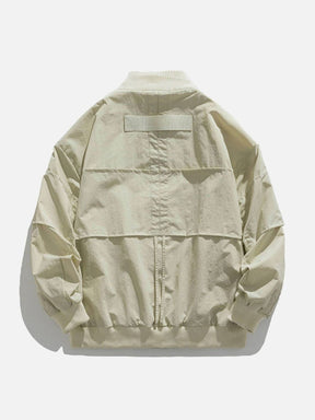 Eprezzy® - Solid Color Patchwork Jacket Streetwear Fashion - eprezzy.com