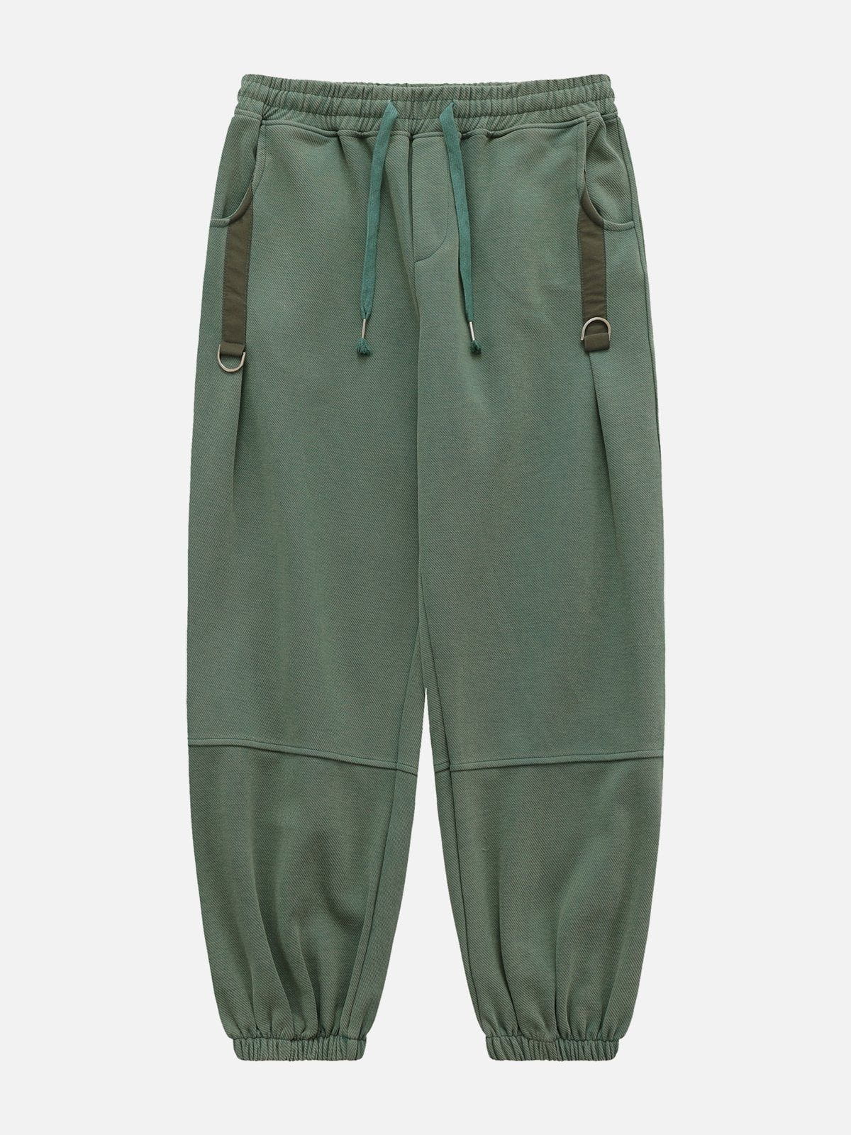 Eprezzy® - Solid Color Ruffle Sweatpants Streetwear Fashion - eprezzy.com