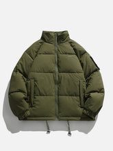 Eprezzy® - Solid Color Stand Collar Winter Coat Streetwear Fashion - eprezzy.com