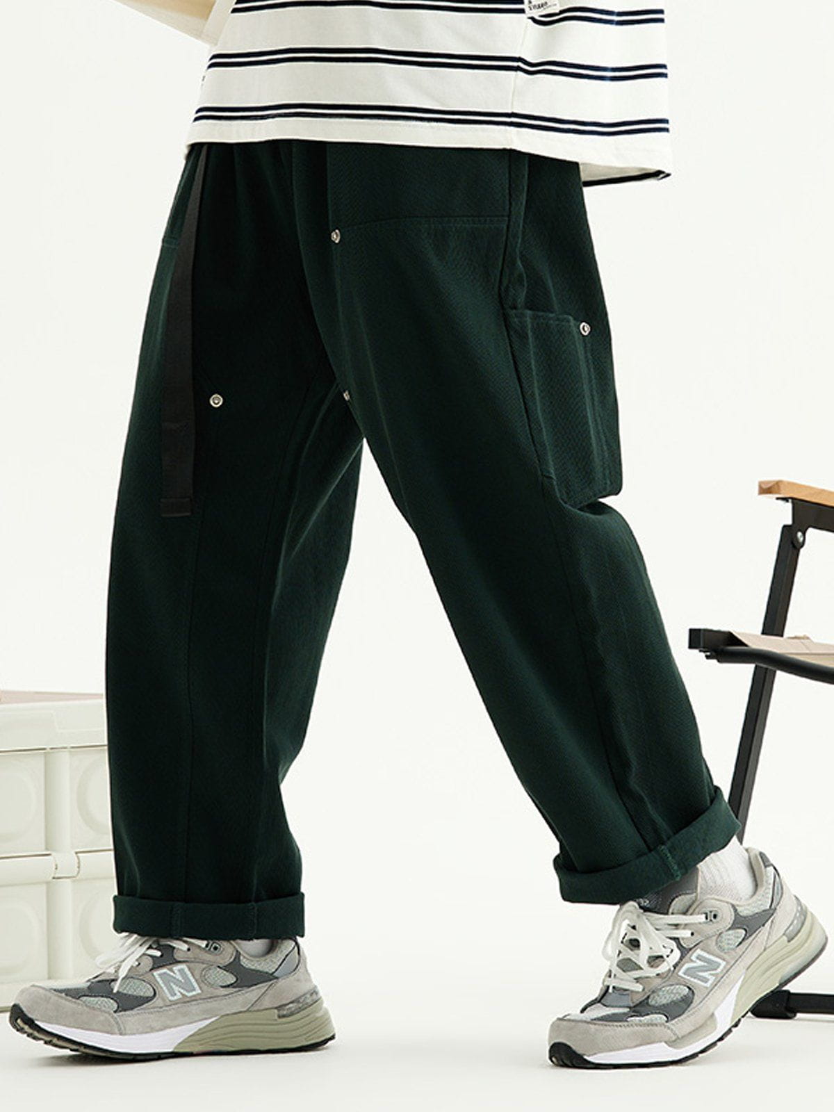 Eprezzy® - Solid Color Straps Cargo Pants Streetwear Fashion - eprezzy.com