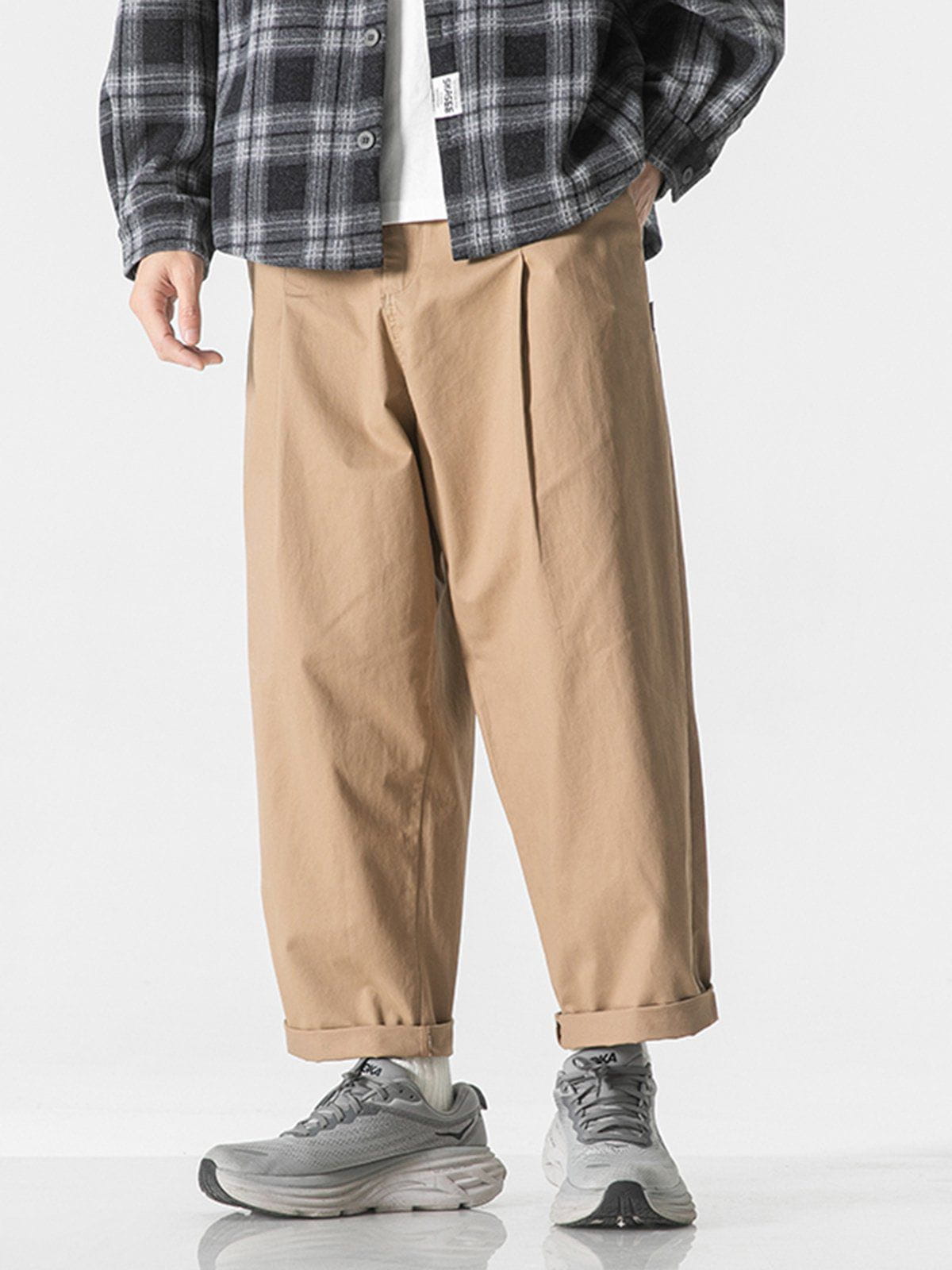 Eprezzy® - Solid Color Twill Cargo Pants Streetwear Fashion - eprezzy.com