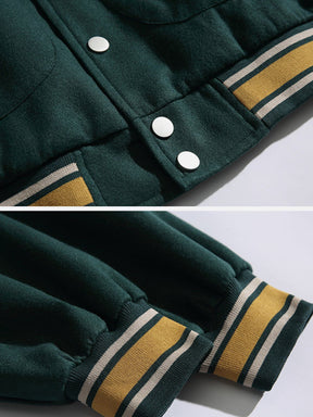 Eprezzy® - Solid Color Varsity Jacket Streetwear Fashion - eprezzy.com