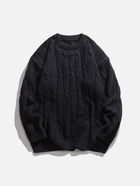 Eprezzy® - Solid Color Woven Sweater Streetwear Fashion - eprezzy.com