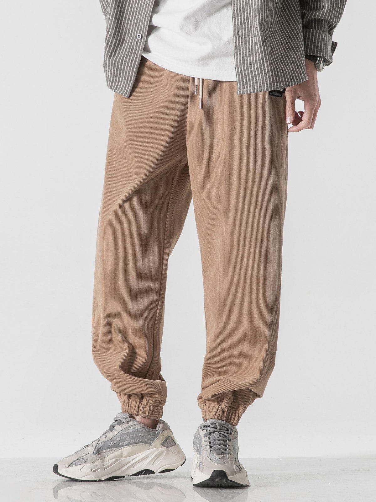 Eprezzy® - Solid Corduroy Sweatpants Streetwear Fashion - eprezzy.com