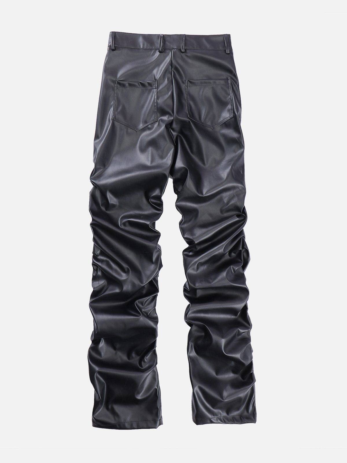 Eprezzy® - Solid Crinkled PU Pants Streetwear Fashion - eprezzy.com
