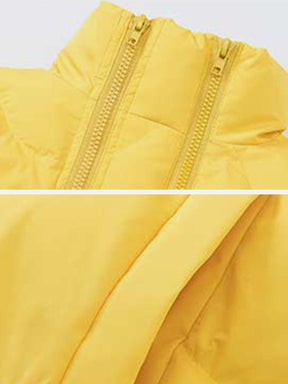 Eprezzy® - Solid Double Zipper Winter Coat Streetwear Fashion - eprezzy.com