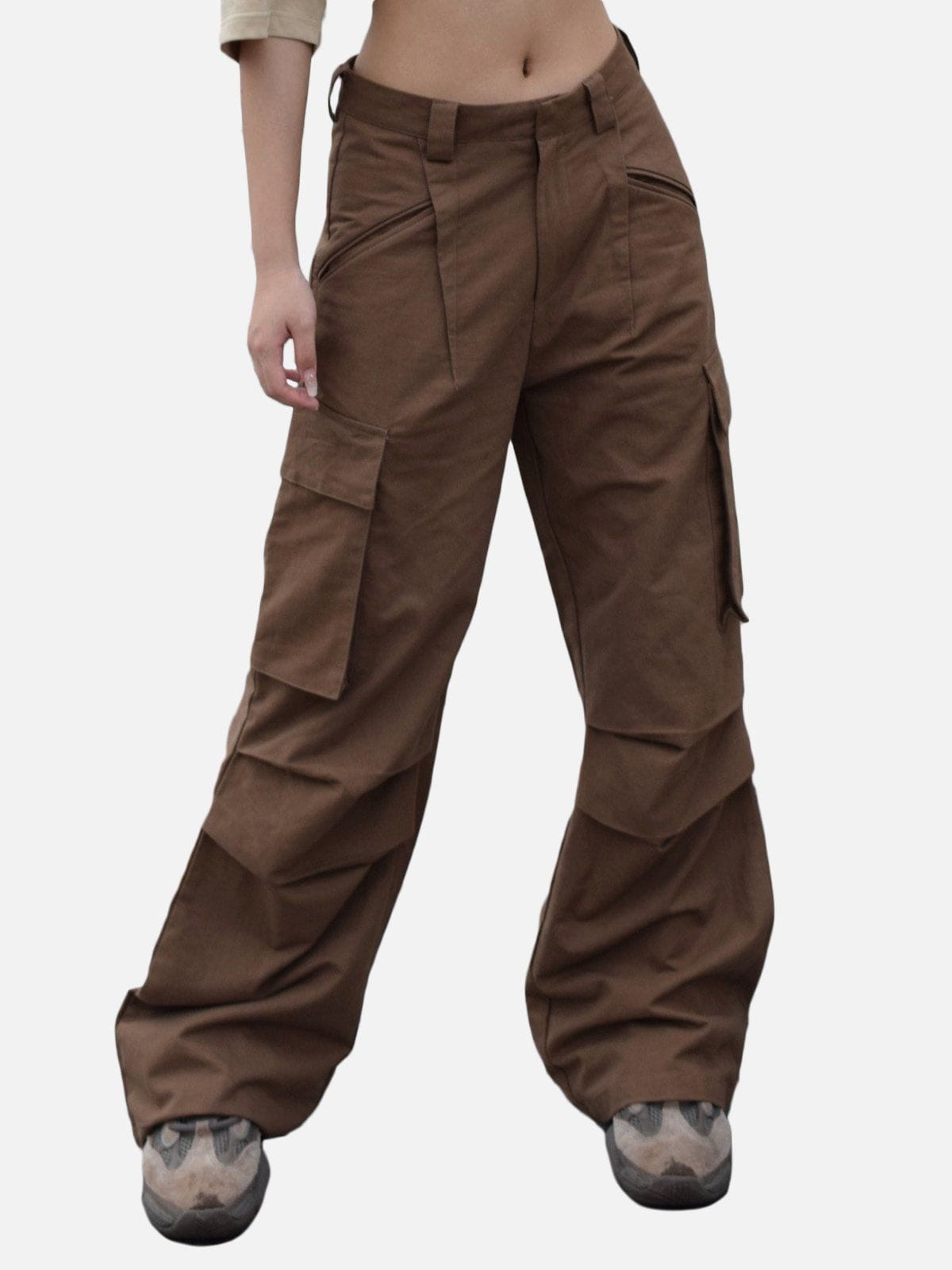 Eprezzy® - Solid Large Pocket Cargo Pants Streetwear Fashion - eprezzy.com