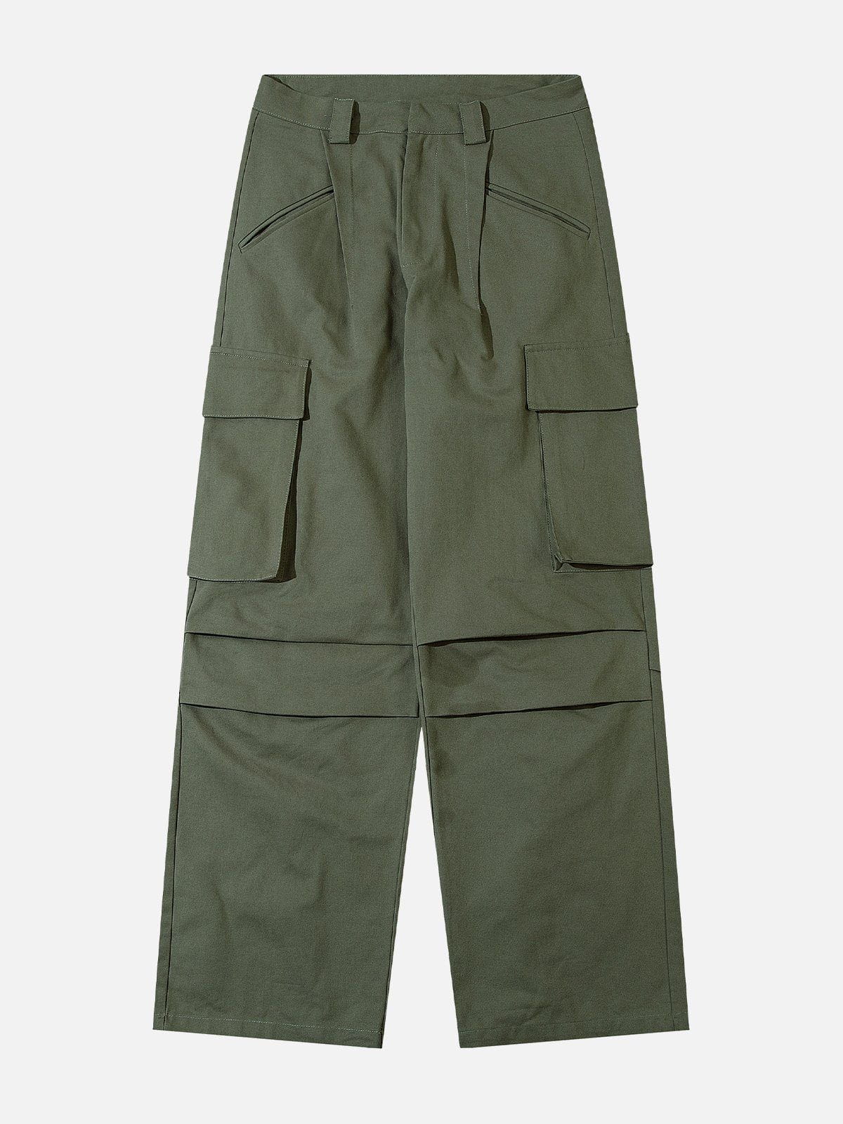 Eprezzy® - Solid Large Pocket Cargo Pants Streetwear Fashion - eprezzy.com