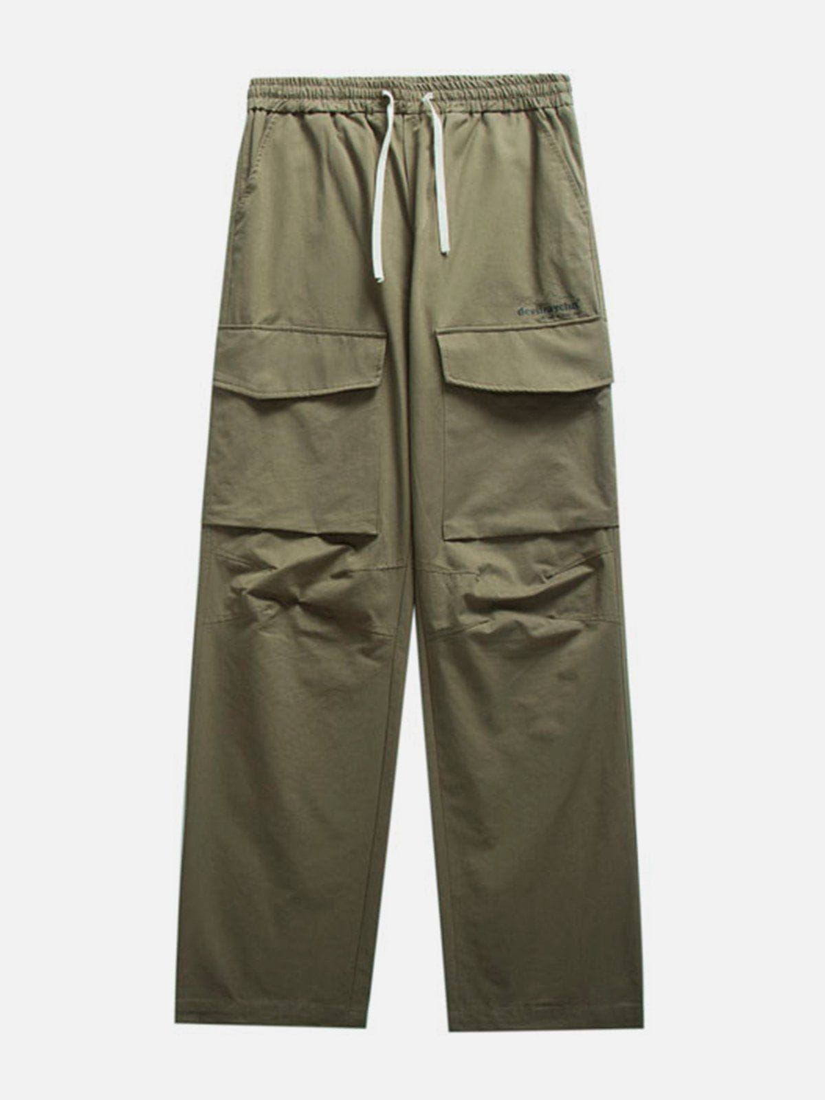 Eprezzy® - Solid Large Pocket Casual Cargo Pants Streetwear Fashion - eprezzy.com