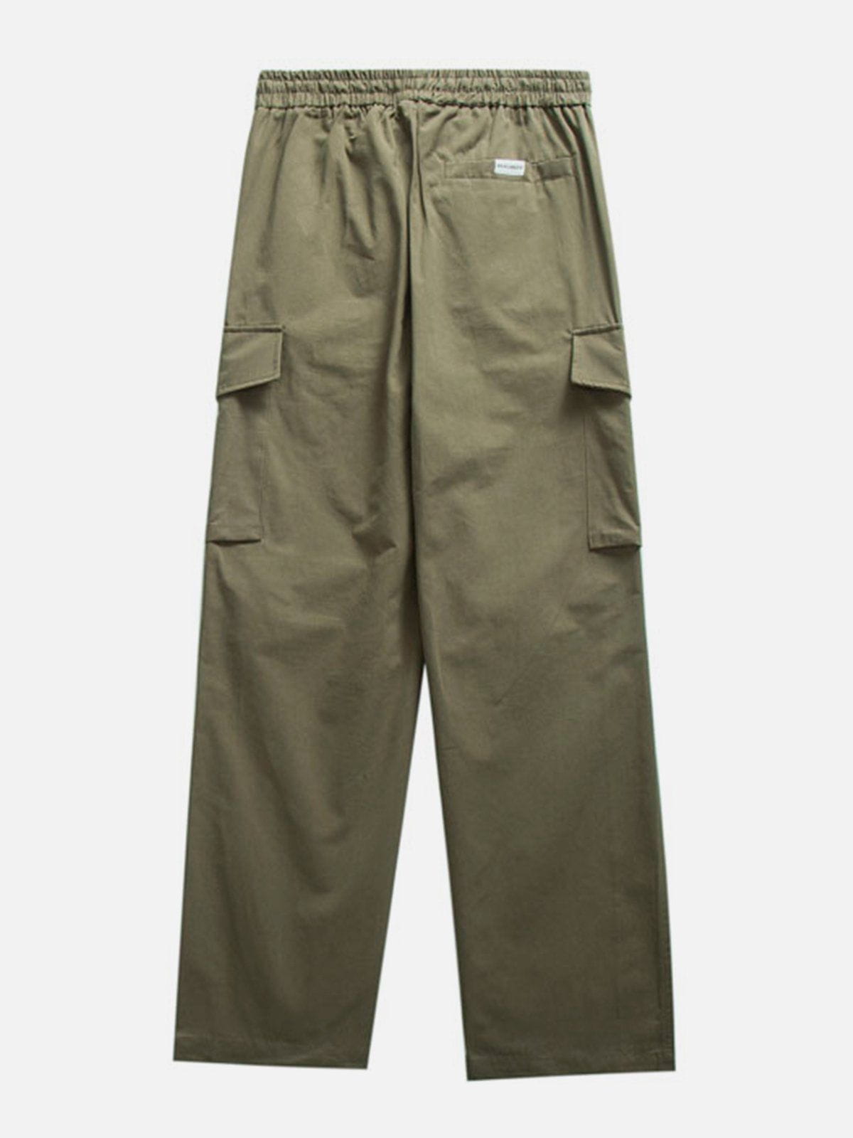 Eprezzy® - Solid Large Pocket Casual Cargo Pants Streetwear Fashion - eprezzy.com