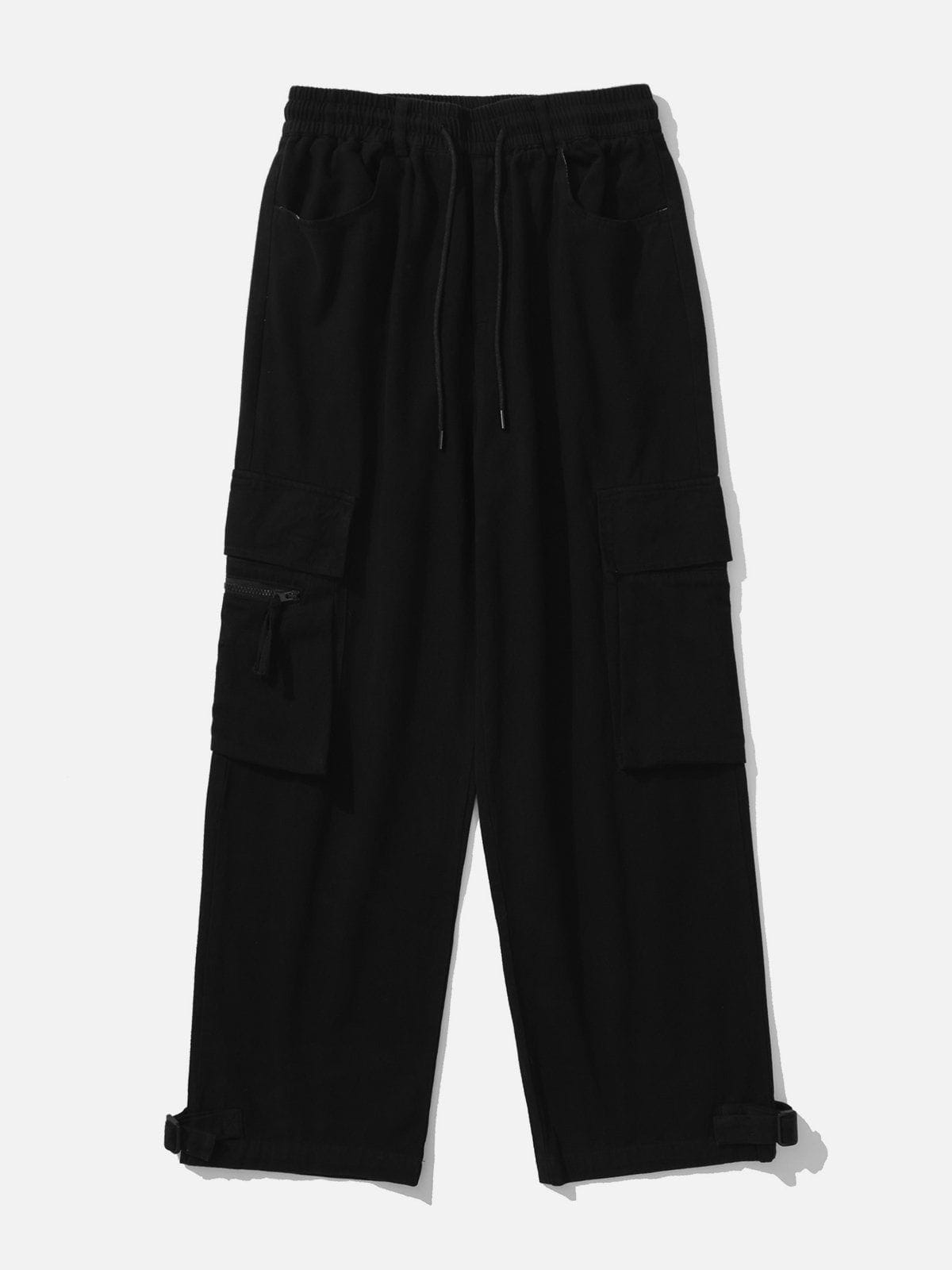 Eprezzy® - Solid Multi-Pocket Cargo Pants Streetwear Fashion - eprezzy.com