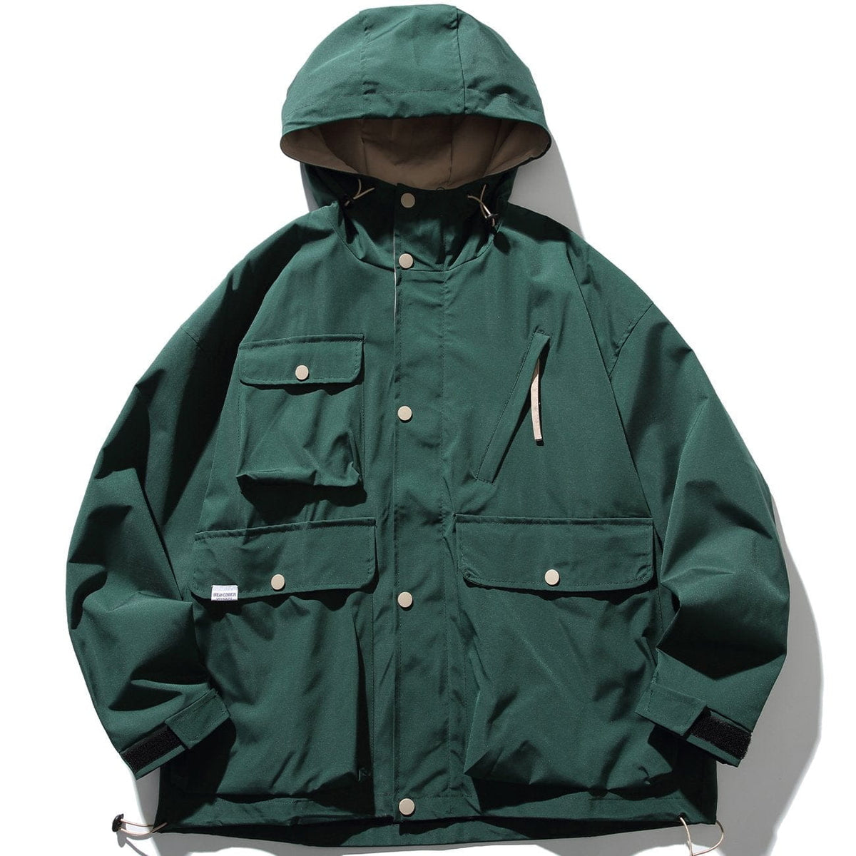 Eprezzy® - Solid Multi-pocket Cargo Hooded Jacket Streetwear Fashion - eprezzy.com