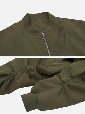 Eprezzy® - Solid Pleated Jackets Streetwear Fashion - eprezzy.com