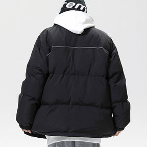 Eprezzy® - Spliced Reflective Strip Winter Coat Streetwear Fashion - eprezzy.com