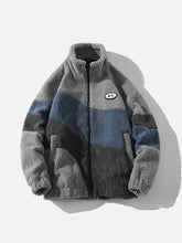 Eprezzy® - Splicing Contrast Sherpa Coat Streetwear Fashion - eprezzy.com