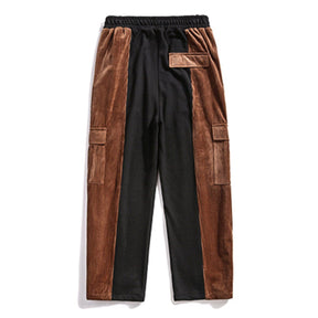 Eprezzy® - Splicing Velcro Corduroy Pants Streetwear Fashion - eprezzy.com