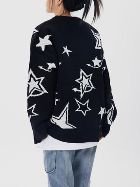 Eprezzy® - Star Clash Embroidery Sweater Streetwear Fashion - eprezzy.com