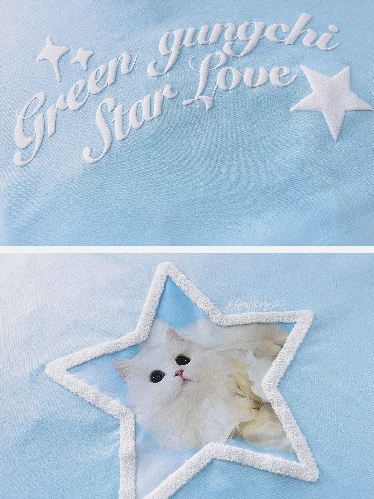 Eprezzy® - Star Cute Cat Graphic Tee Streetwear Fashion - eprezzy.com