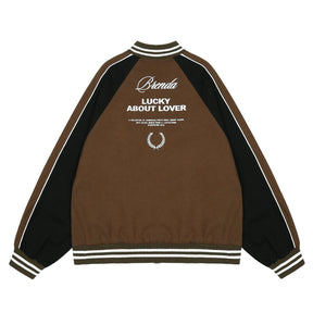 Eprezzy® - Star Embroidered Colorblock Varsity Jacket Streetwear Fashion - eprezzy.com