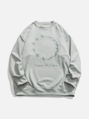 Eprezzy® - Star Embroidery Sweatshirt Streetwear Fashion - eprezzy.com