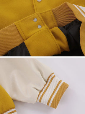 Eprezzy® - Star Embroidery Varsity Jacket Streetwear Fashion - eprezzy.com