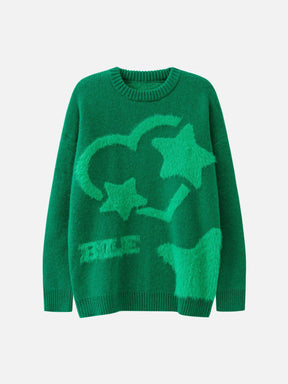 Eprezzy® - Star Love Embroidery Sweater Streetwear Fashion - eprezzy.com