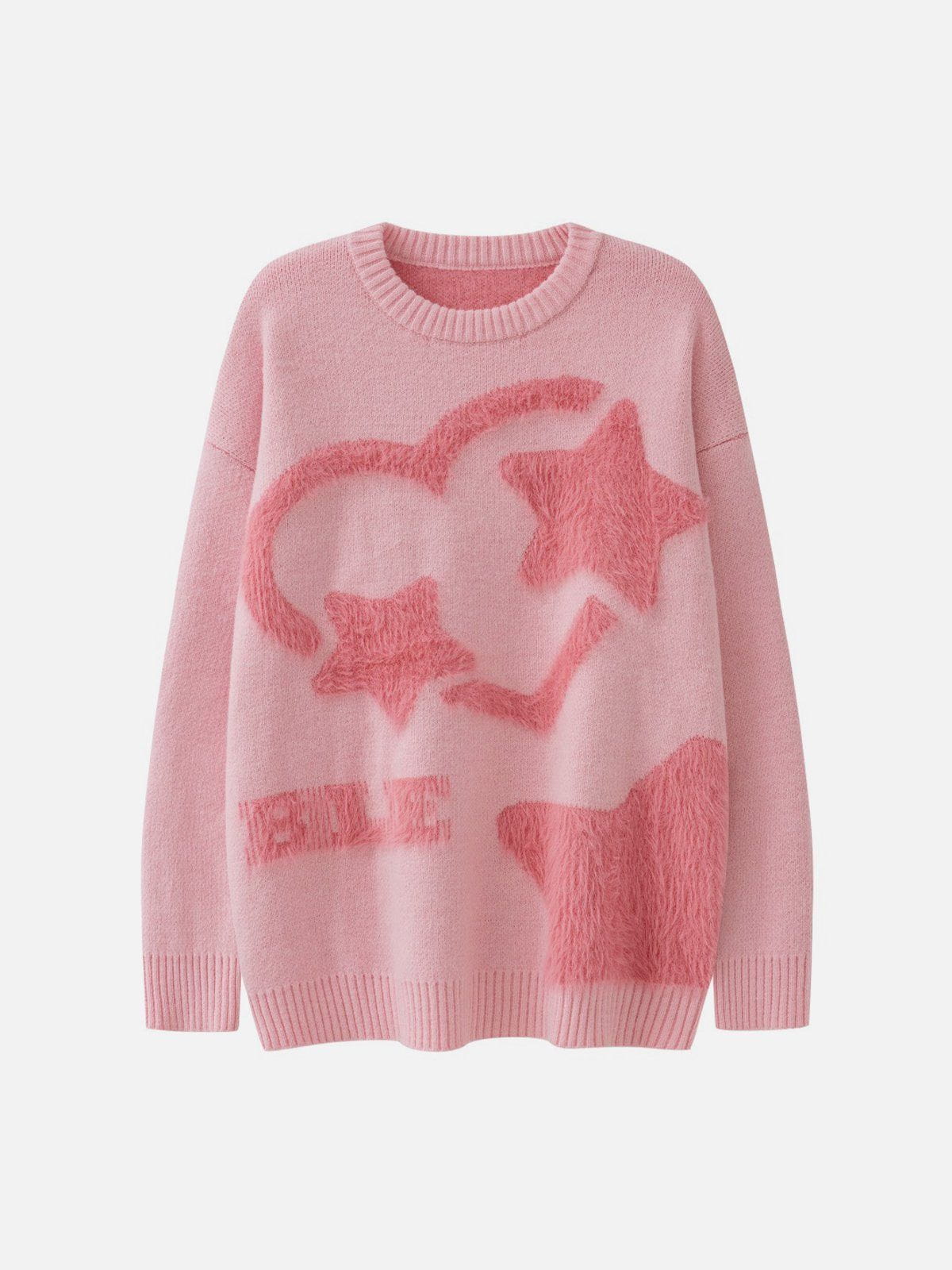 Eprezzy® - Star Love Embroidery Sweater Streetwear Fashion - eprezzy.com