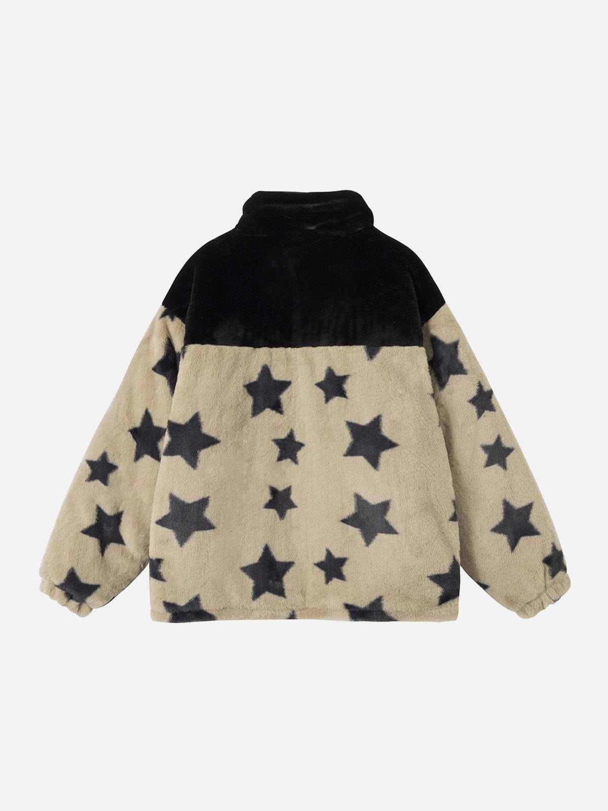 Eprezzy® - Star Panel Sherpa Winter Coat Streetwear Fashion - eprezzy.com