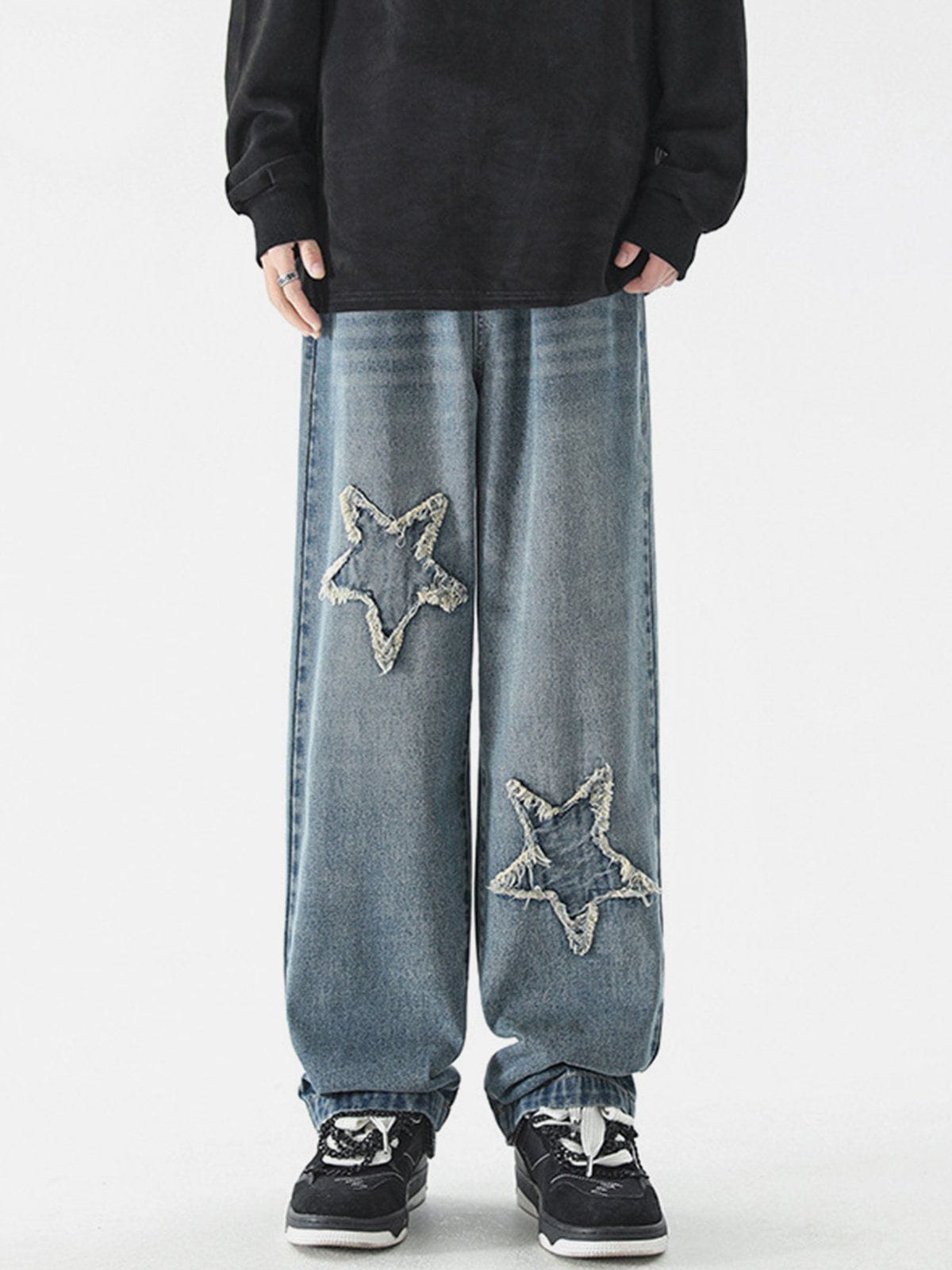 Eprezzy® - Star Patchwork Jeans Streetwear Fashion - eprezzy.com
