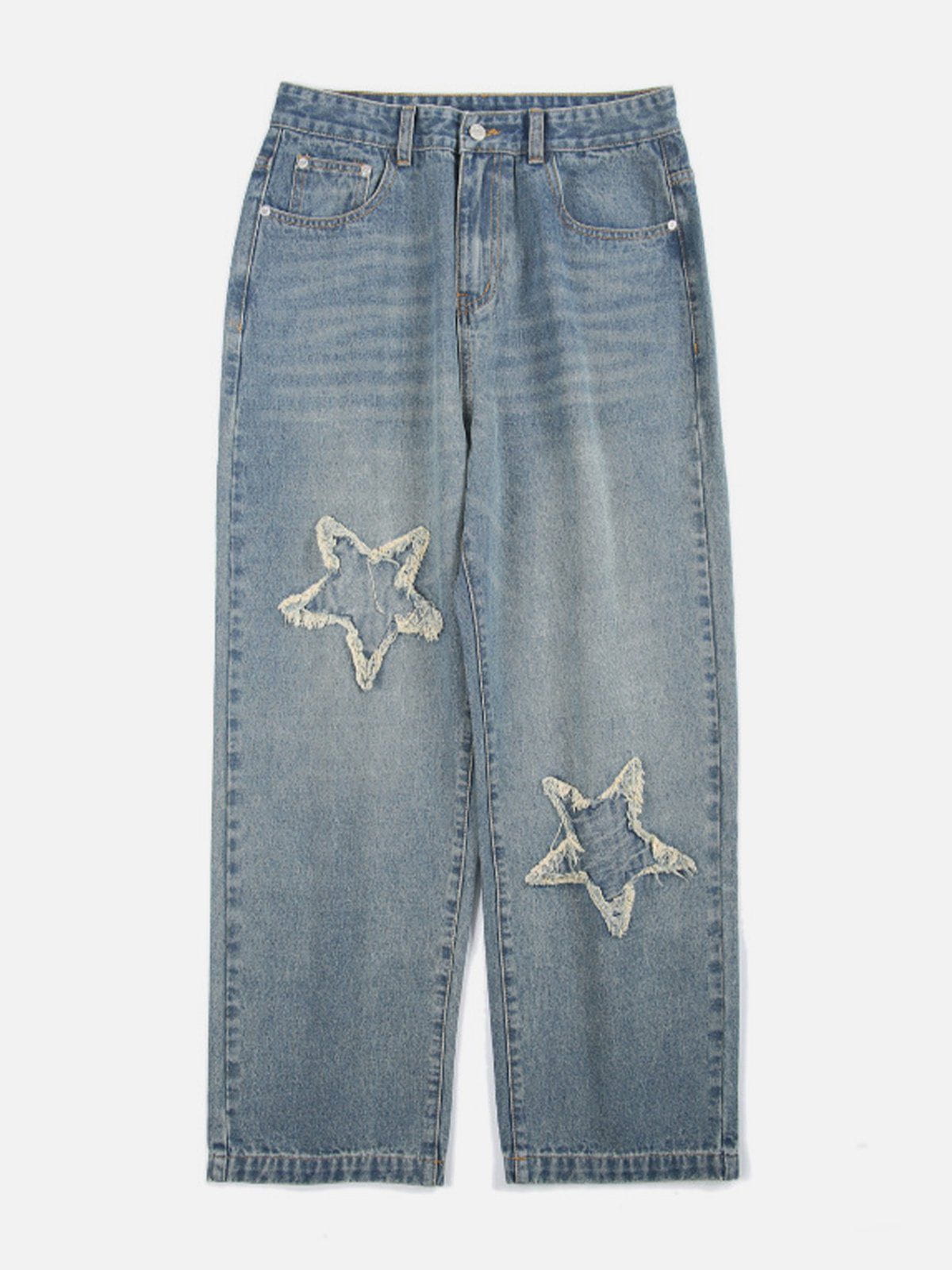 Eprezzy® - Star Patchwork Jeans Streetwear Fashion - eprezzy.com