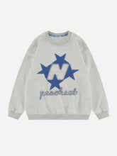 Eprezzy® - Star Terry Embroidered Sweatshirt Streetwear Fashion - eprezzy.com