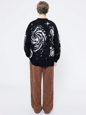Eprezzy® - Starry Night Jacquard Knit Sweater Streetwear Fashion - eprezzy.com