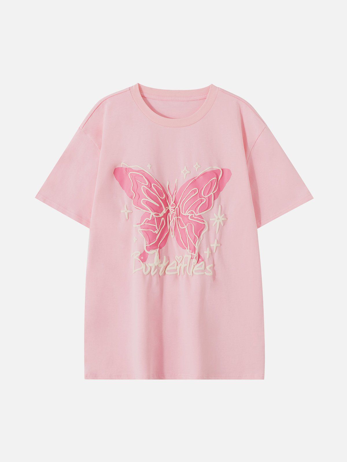 Eprezzy® - Stereoscopic Butterfly Print Tee Streetwear Fashion - eprezzy.com