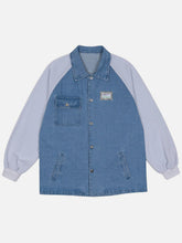 Eprezzy® - Stitching Denim Jacket Streetwear Fashion - eprezzy.com