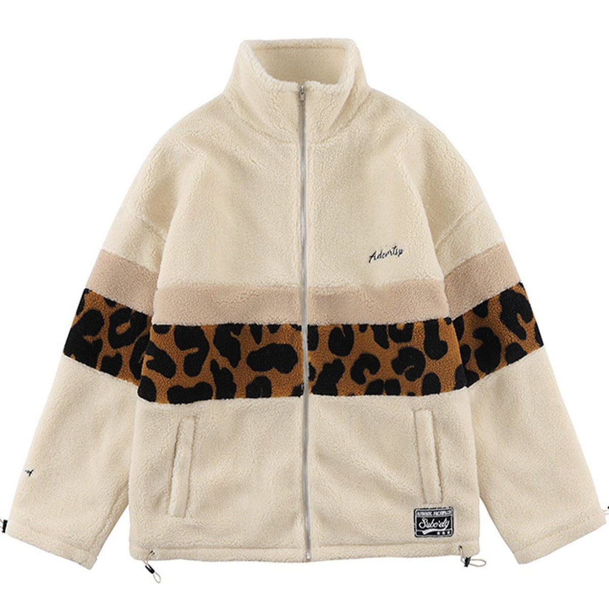 Eprezzy® - Stitching Leopard Sherpa Winter Coat Streetwear Fashion - eprezzy.com
