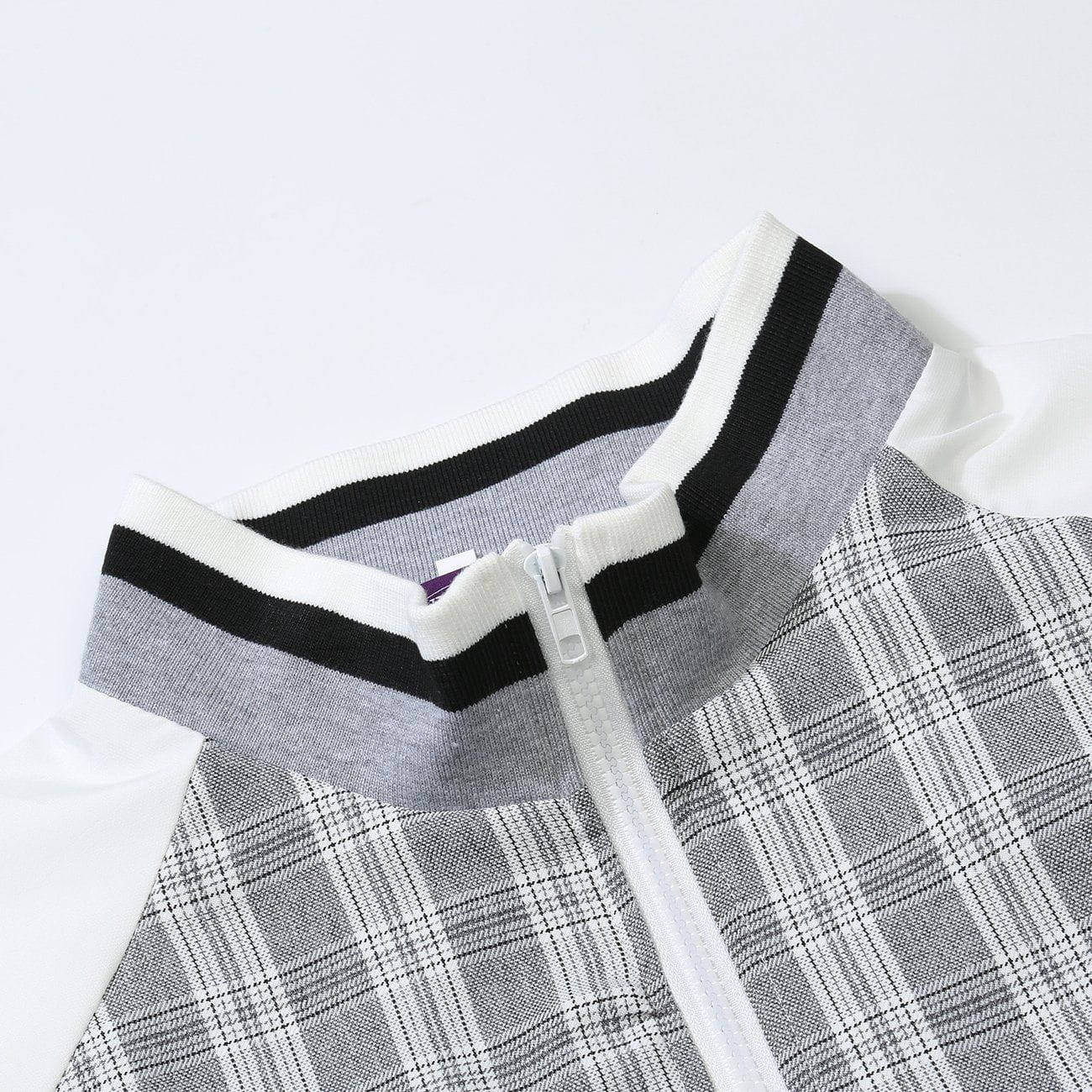 Eprezzy® - Stitching Plaid Letter Embroidery Jacket Streetwear Fashion - eprezzy.com