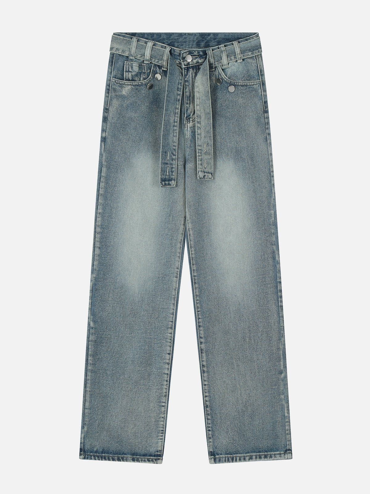 Eprezzy® - Strap Gradient Jeans Streetwear Fashion - eprezzy.com