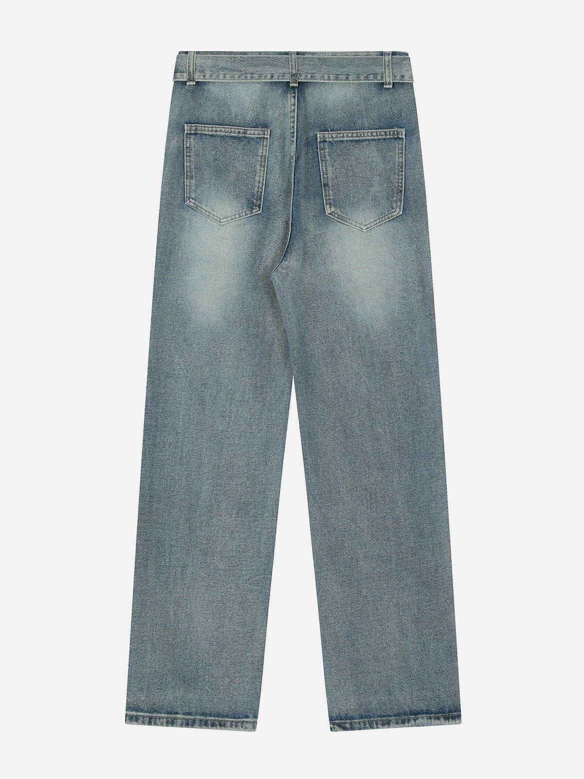 Eprezzy® - Strap Gradient Jeans Streetwear Fashion - eprezzy.com