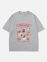 Eprezzy® - Strawberry Cake Print Tee Streetwear Fashion - eprezzy.com