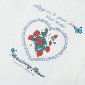 Eprezzy® - Strawberry Heart Graphic Sweatshirt Streetwear Fashion - eprezzy.com