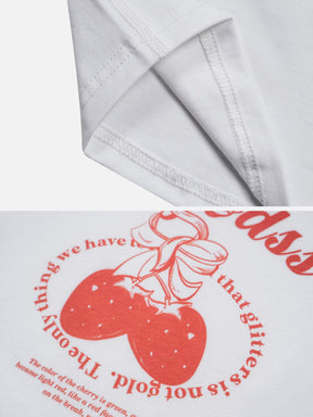Eprezzy® - Strawberry Print Tee Streetwear Fashion - eprezzy.com