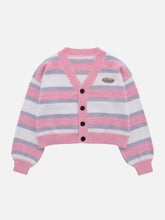 Eprezzy® - Striped Clashing Colours Cardigan Streetwear Fashion - eprezzy.com