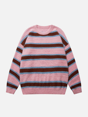 Eprezzy® - Striped Jacquard Sweater Streetwear Fashion - eprezzy.com