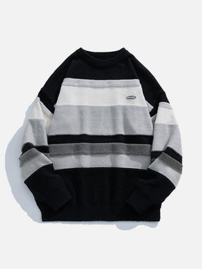 Eprezzy® - Stripes Splicing Sweater Streetwear Fashion - eprezzy.com