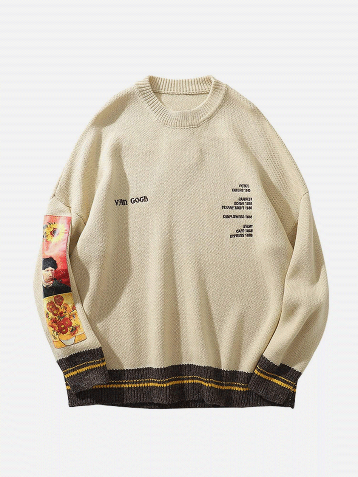 Eprezzy® - Sunflowers & Self-portrait of Van Gogh Sweater Streetwear Fashion - eprezzy.com