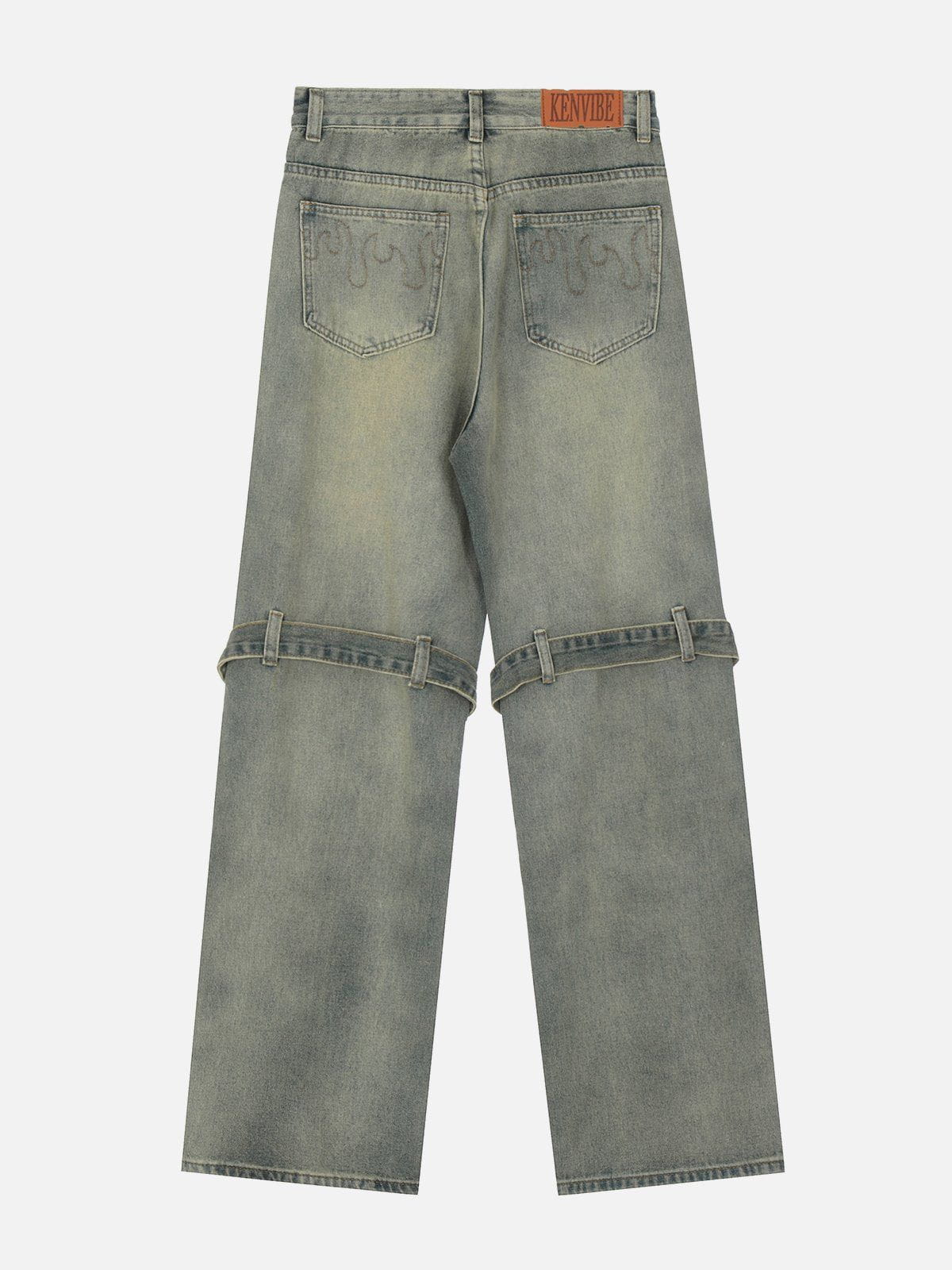 Eprezzy® - Taping Washed Jeans Streetwear Fashion - eprezzy.com