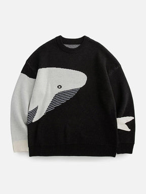 Eprezzy® - "The Loneliest Whale" Knit Sweater Streetwear Fashion - eprezzy.com