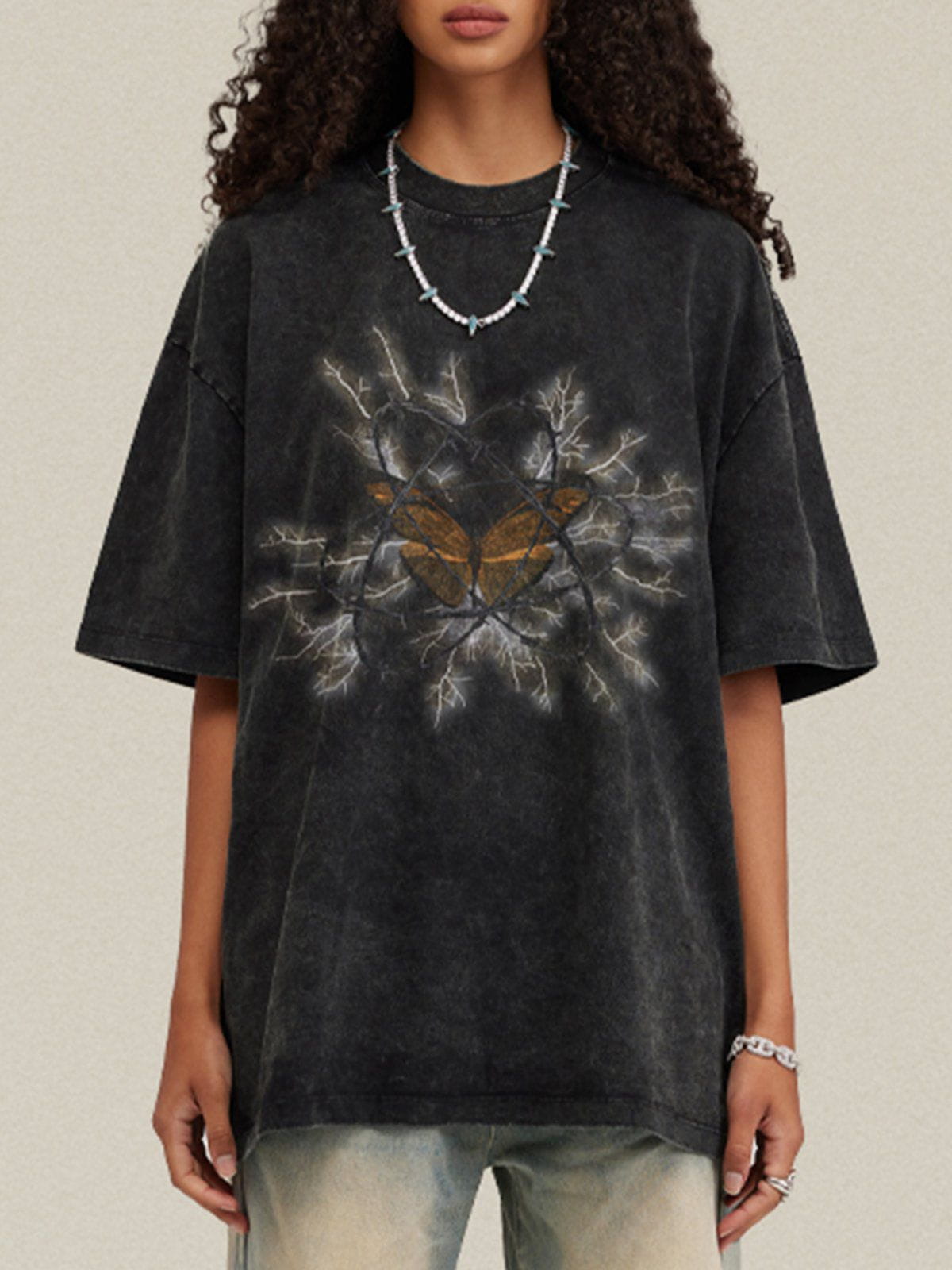 Eprezzy® - Thorns Butterfly Print Tee Streetwear Fashion - eprezzy.com