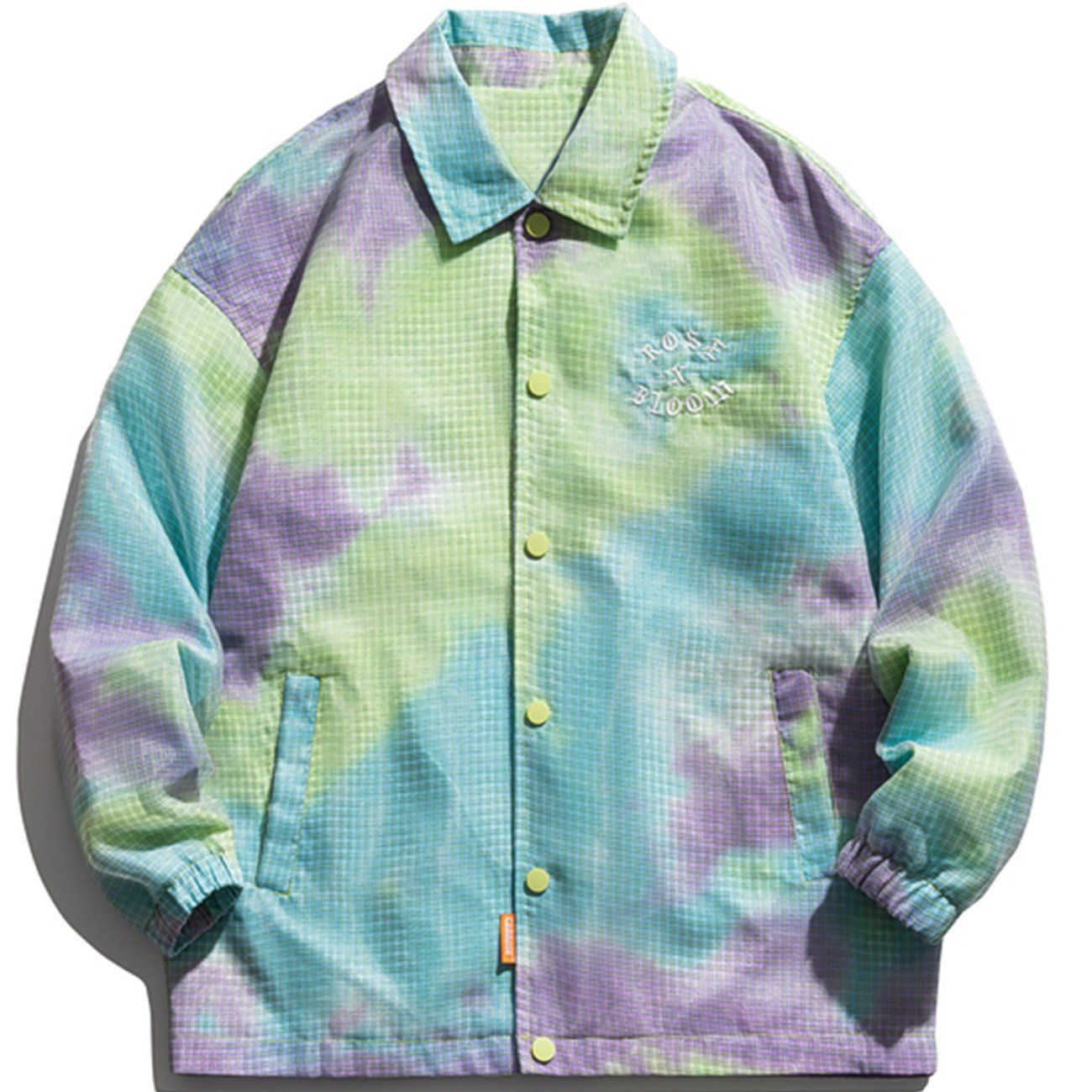 Eprezzy® - Tie Dye Gradient Check Jacket Streetwear Fashion - eprezzy.com